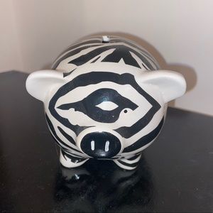 Zebra designed piggy bank!